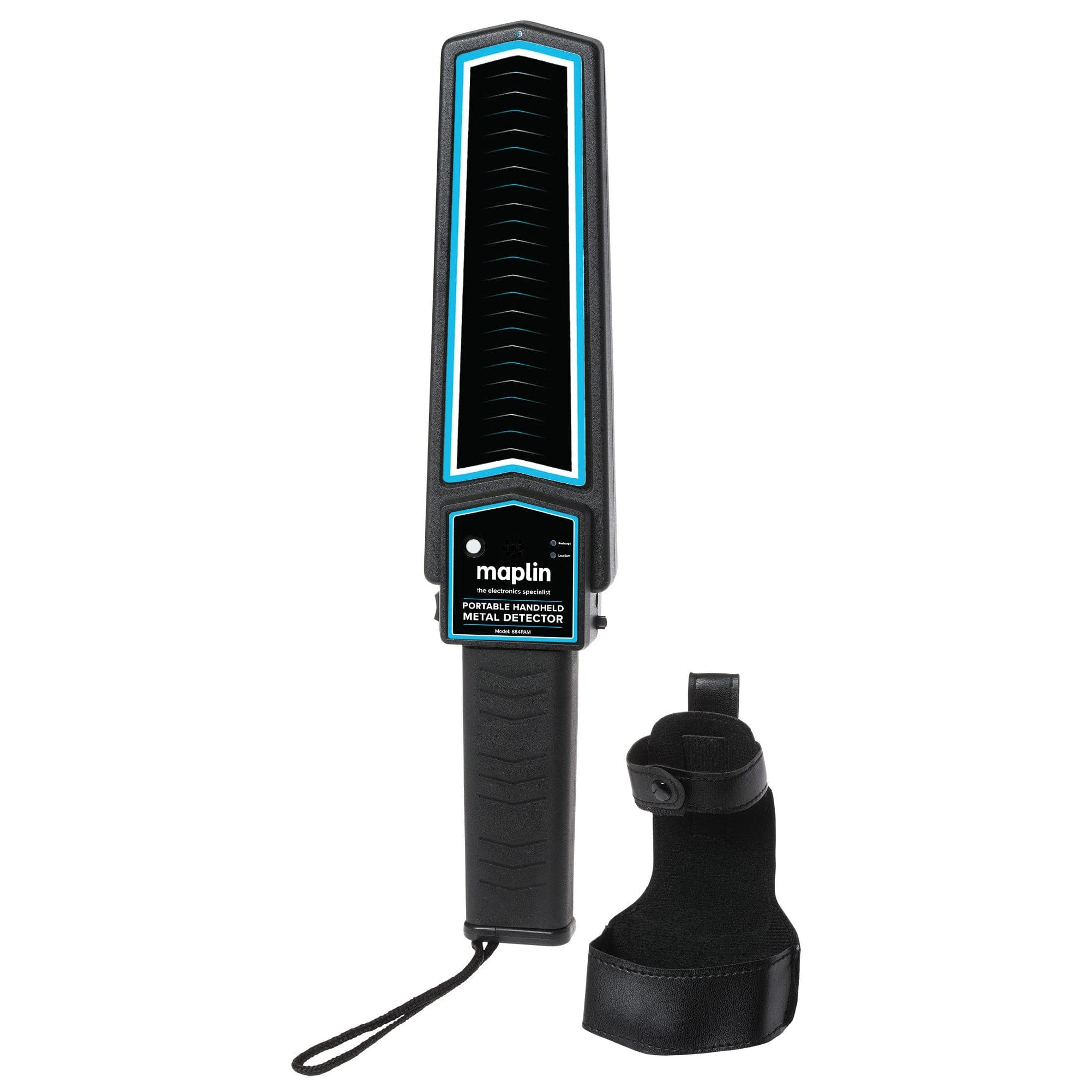 Maplin Handheld 10 Metal Detector Wand Body Scanner with BeepVibration Alerts & LED Light