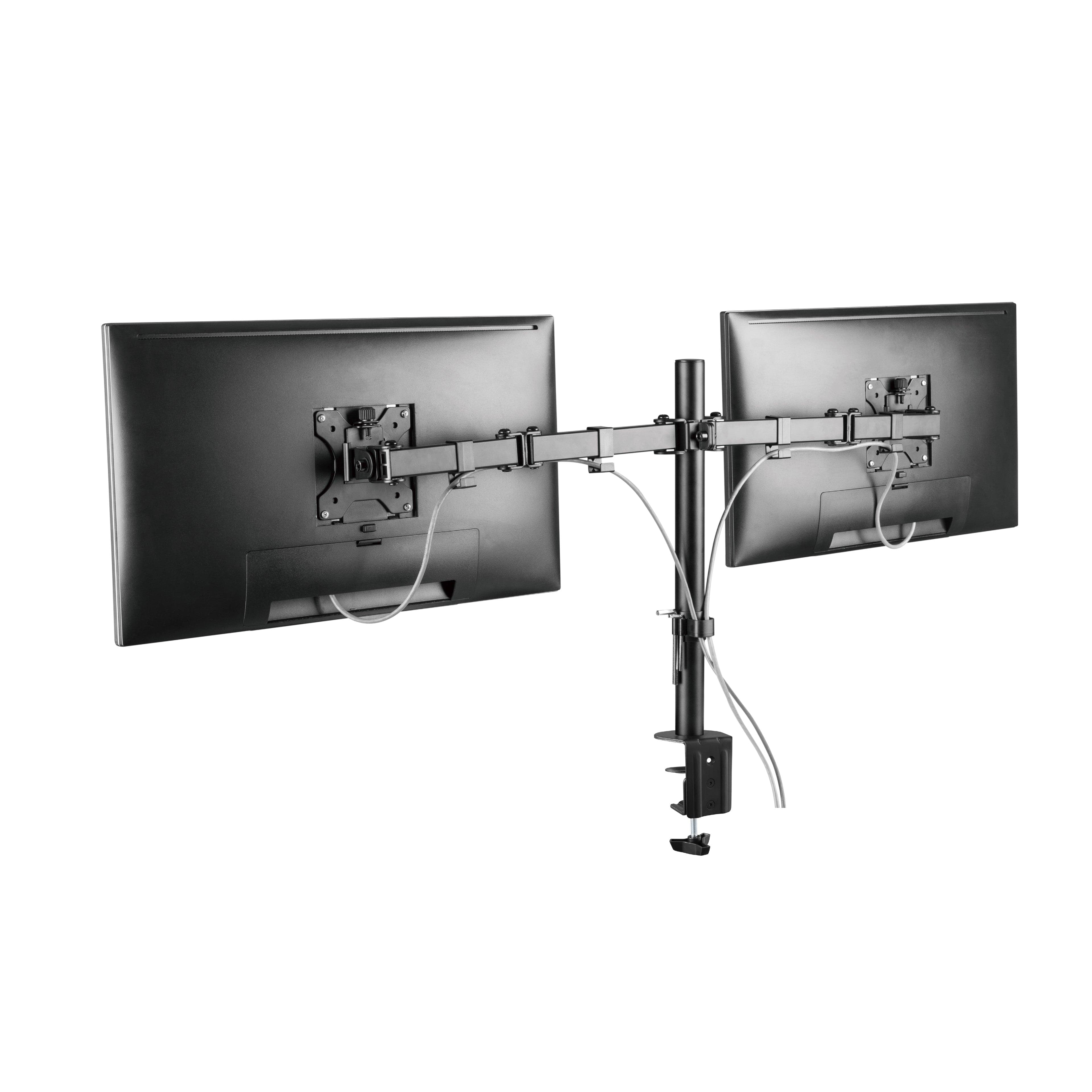 ProperAV Desk Monitor Mount 17 - 32 Dual Swing Arm VESA Max 100x100