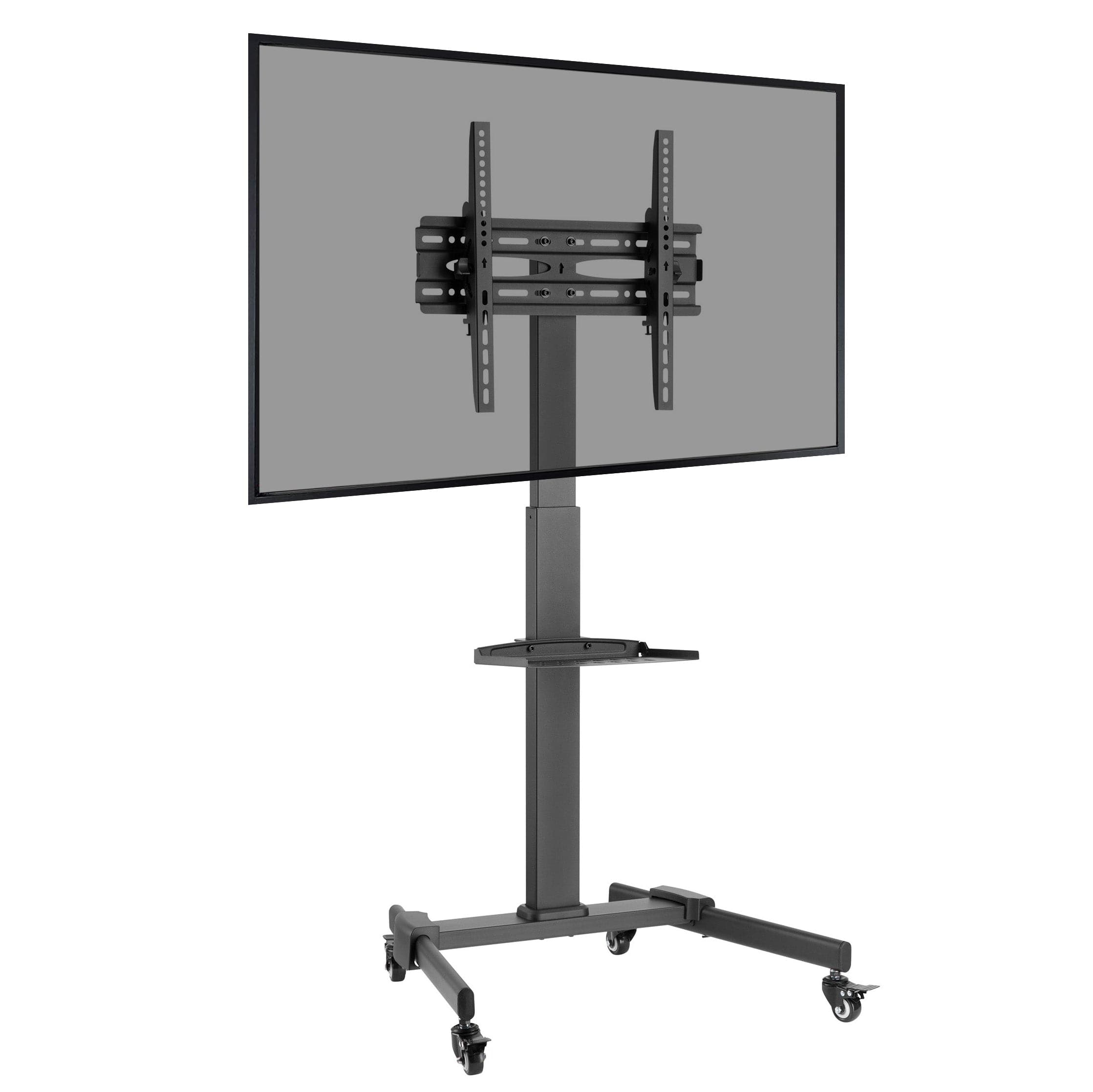 ProperAV Mobile TV Trolley Stand on Wheels for 32 - 55 Screens (35kg Capacity  VESA Max. 400x400)