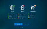 Security, privacy, and performance status with fix options