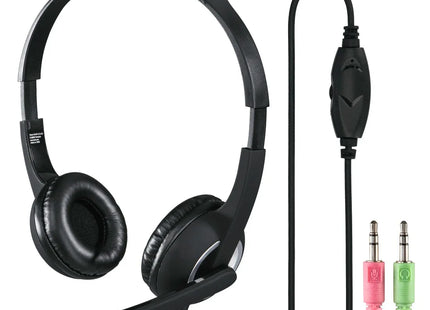 Hama HS-P150 PC Office Stereo Headset with 3.5mm Jack Adapter