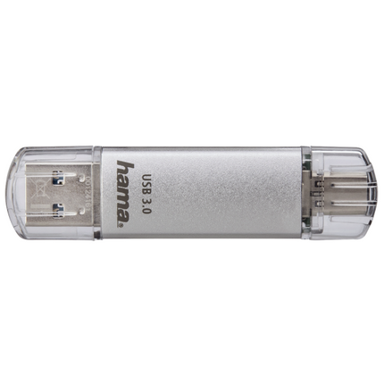 Hama C-Laeta 16GB USB 3.1 USB-A & USB-C Flash Drive, Metal, OTG, 40MB/s