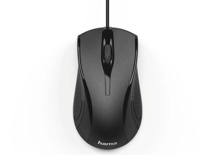 Hama MC-200 Wired USB Optical 3-Button Mouse, Black