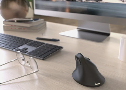 Hama EMW-500 Ergonomic Vertical 6 Button Wireless Mouse - Right Handed