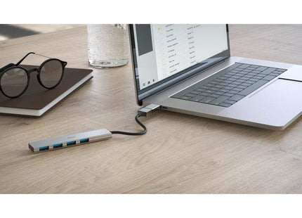 Hama Slim 4-Port USB-C 3.2 Hub, 5 Gbit/s with USB-C Adapter