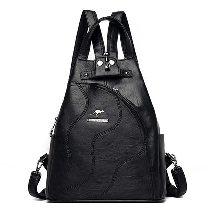 Women Leather Backpacks Zipper Female Chest Bag Travel Back Pack Ladies Bagpack Mochilas School Bags for Teenage Girls Sac a Dos