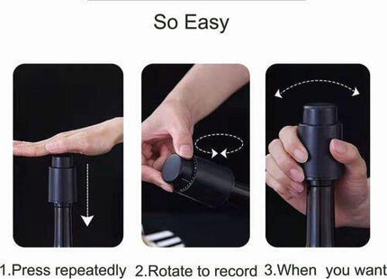 Vacuum Wine Bottle Stopper With Time Recorder Keeps Your Wine Really Fresh 2 Pk