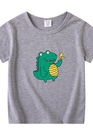 Children's Short Sleeve Boys And Girls T-shirt Cartoon Half Sleeve Top