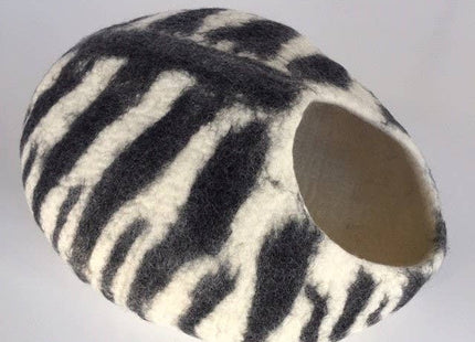 Zebra Wool Cocoon Basket