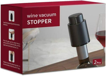 Vacuum Wine Bottle Stopper With Time Recorder Keeps Your Wine Really Fresh 2 Pk