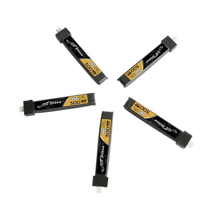 Tattu 300mAh 3.8V 75C 1S1P HV Lipo Battery Pack with BT 2.0 plug