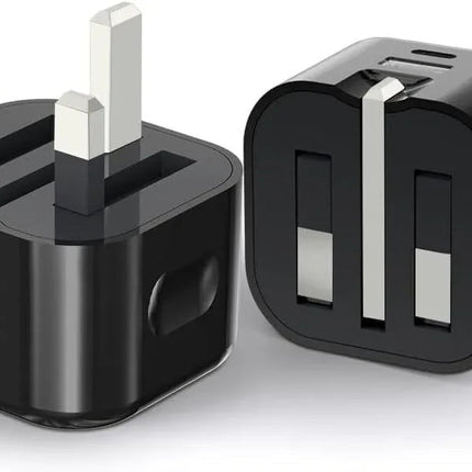 Fast PD Charger Dual USB Charging Adapter For iPhone Samsung Universal UK PLUG