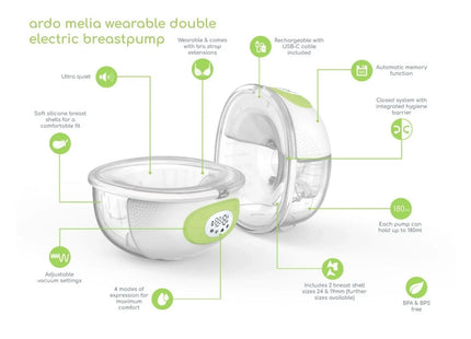 Ardo Melia Wearable Double Electric Breast Pump