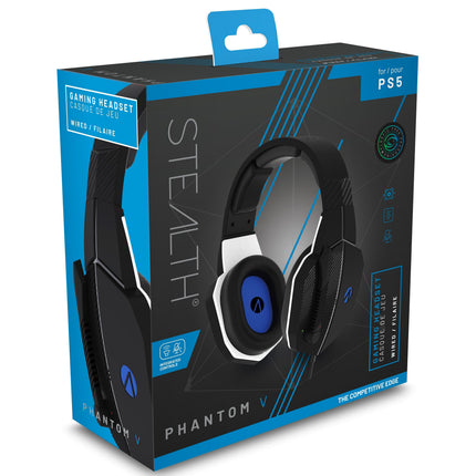 Stealth Phantom V Premium Stereo Gaming Headset - Black and Blue
