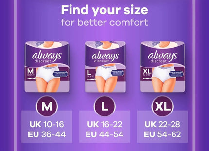 Always Discreet Pants Normal Large 10 pcs