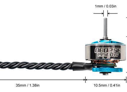 BetaFPV 0802SE 19500KV Brushless Motors Ice Blue (Pack of 4)