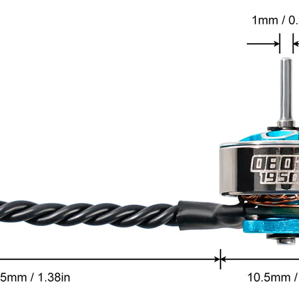 BetaFPV 0802SE 19500KV Brushless Motors Ice Blue (Pack of 4)
