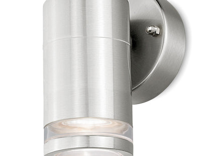 4lite Marinus GU10 Single Direction Outdoor Wall Light without PIR - Stainless Steel