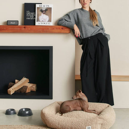Beige Sheepdog Bed, Snozy