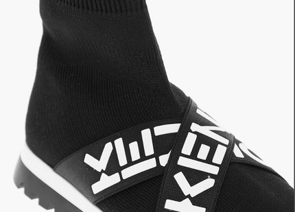 KENZO Sock Sneakers, Logoed Elastic Tape, Sport Trainer UK 2.5 / EU 35