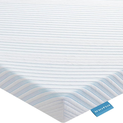 135x190cm Double Gel Memory Foam Mattress Topper 7CM Dual Layer with Cover Inofia
