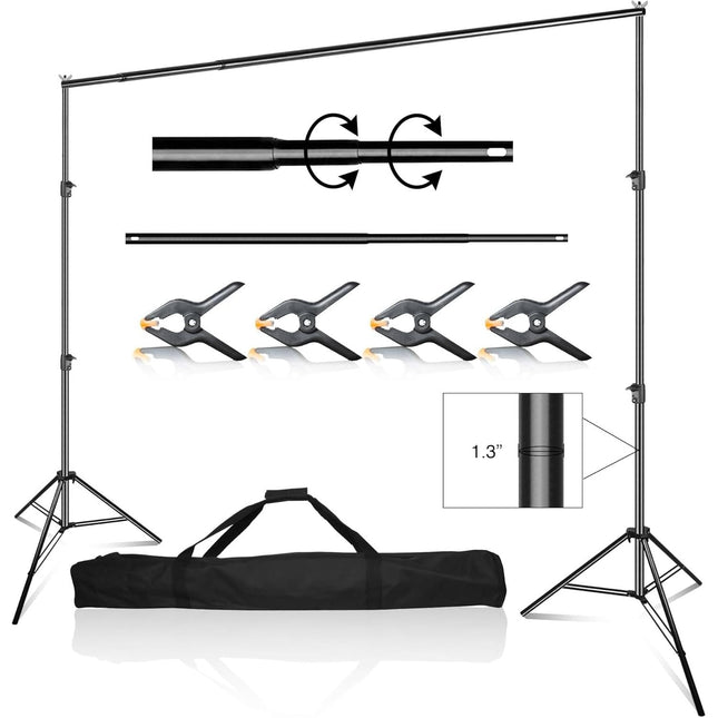 Backdrop Stand 3x3m Heavy Duty Adjustable Photography Frame Kit EMART