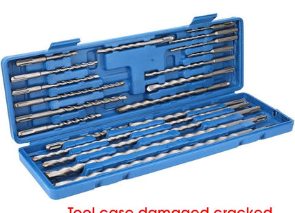 SDS Masonry Drill Bit Set 20pcs – For Concrete, Brick & Stone, Carbide Tips