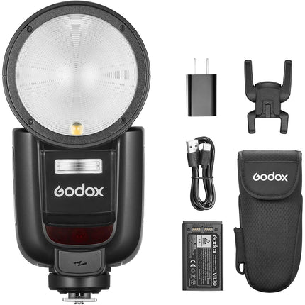Godox V1 Pro-S Round Head Flash for Sony a7 Series TTL HSS, USB-C Sub Flash SU-1