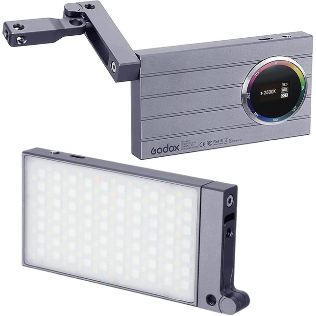 Godox M1 RGB LED Video Light Panel, Pocket Size, Music Mode, 15 FX & CCT Modes