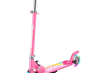 Kids Kick Scooter 2 Wheel Folding with LED Light Up Wheels WheoZ