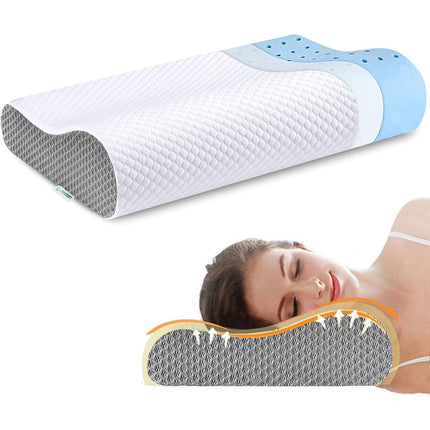 Ecosafeter 2024 Memory Foam Neck Pillow, Ergonomic Pain Relief