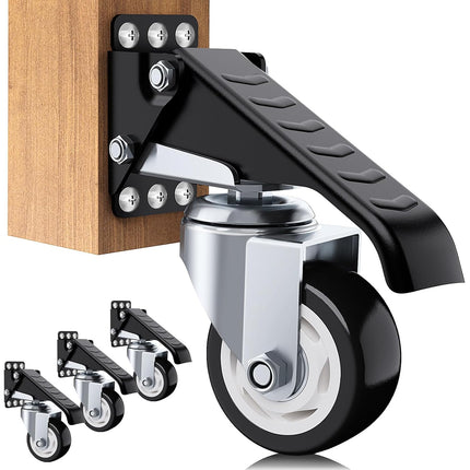 SOLEJAZZ Retractable Workbench Caster Kit 400KG Heavy Duty, 4 Pack