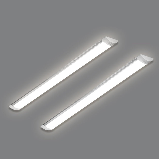 HUMIGA 4FT LED Batten Light 40W Neutral White 4000K Slim Fitting, 2 Pack