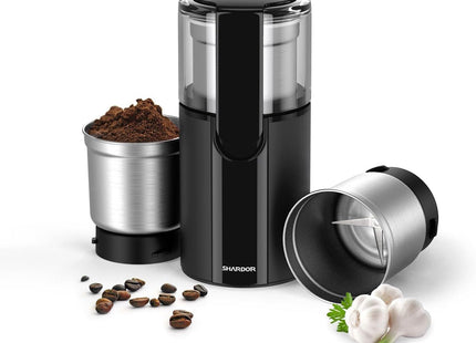 SHARDOR Electric Coffee and Spice Grinder 2 Bowls for Wet and Dry Grinding 70g