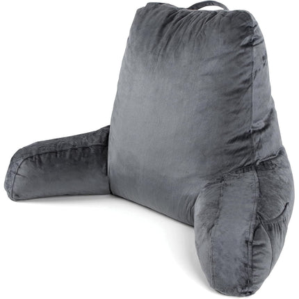 Grey Reading Pillow Memory Foam Cushion with Backrest Arm Support Dreamcatcher