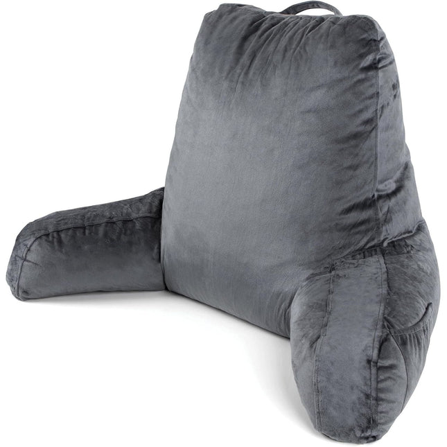 Grey Reading Pillow Memory Foam Cushion with Backrest Arm Support Dreamcatcher