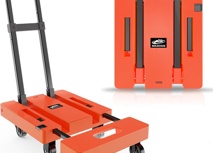 Folding Hand Truck 500LB, 6-Wheel Luggage Cart for Office & Travel SOLEJAZZ