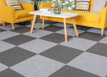 Carpet Tiles 50x50cm 20PCS Heavy Duty Commercial PVC Backing Dark Grey Nisorpa