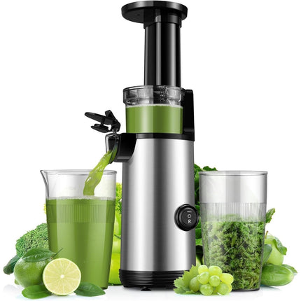 Compact Cold Press Juicer Slow Masticating High Yield Easy Clean 600ml KIDISLE