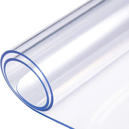 Clear PVC Table Cover Protector 100x200cm Waterproof 2mm Thick Easy Cut Nisorpa