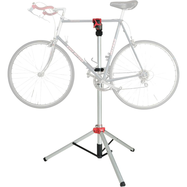 Bike Repair Stand Adjustable Metal Workstand with Bag Silver Red PRO BIKE TOOL