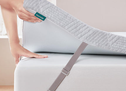 Mattress Topper Double Bed 135x190cm Thick with Bamboo Fibre Cover Bonnvia