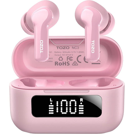 Hybrid Active Noise Cancelling Wireless Earbuds 55H Playtime IPX8 TOZO NC3