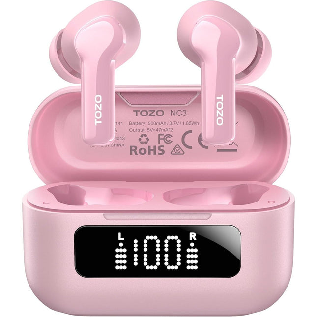 Hybrid Active Noise Cancelling Wireless Earbuds 55H Playtime IPX8 TOZO NC3