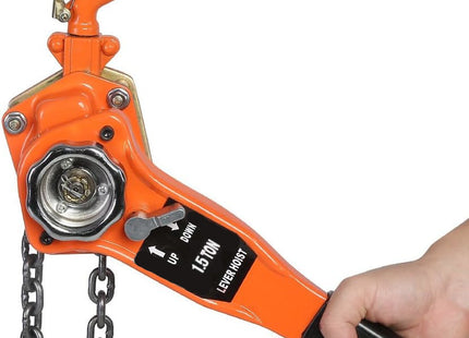 1.5T Hand Chain Hoist Galvanised Steel Pulley 360 Degree Hook Brake System