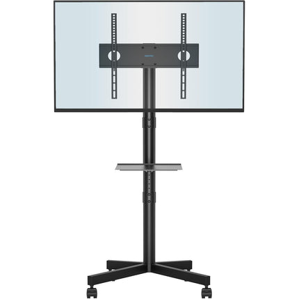 Mobile TV Stand on Wheels 23 to 60 Inch Height Adjustable Shelf BONTEC