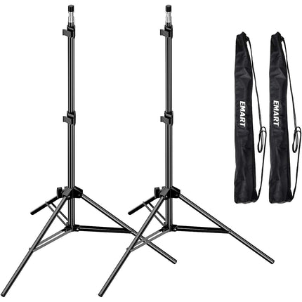 EMART 7ft Light Stands 2-Pack – Aluminum Tripods with Case for Studio Gear