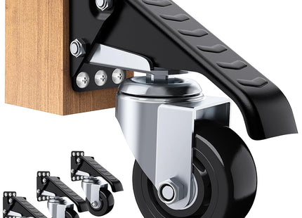 SOLEJAZZ 3" Heavy Duty Retractable Workbench Caster Wheels 420KG, 4 Pack