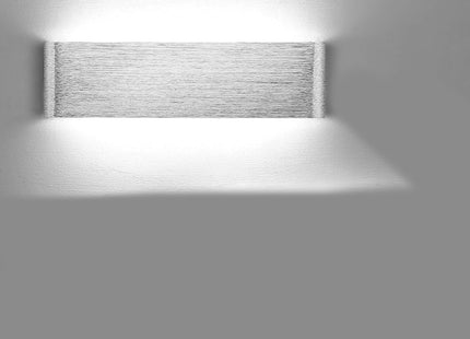 LED Wall Light 31cm Up Down Silver Lamp Cold White Indoor Lighting Lightess