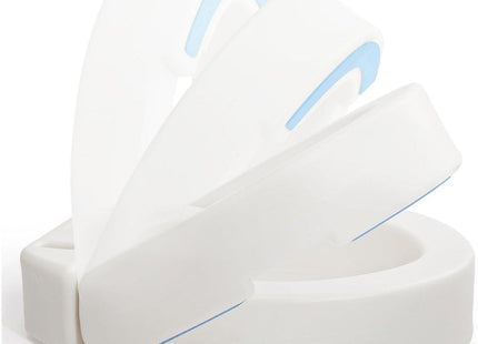 Hinged Toilet Seat Riser Raised Elongated Elevated Seat 10cm OasisSpace
